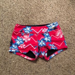 Floral workout shorts